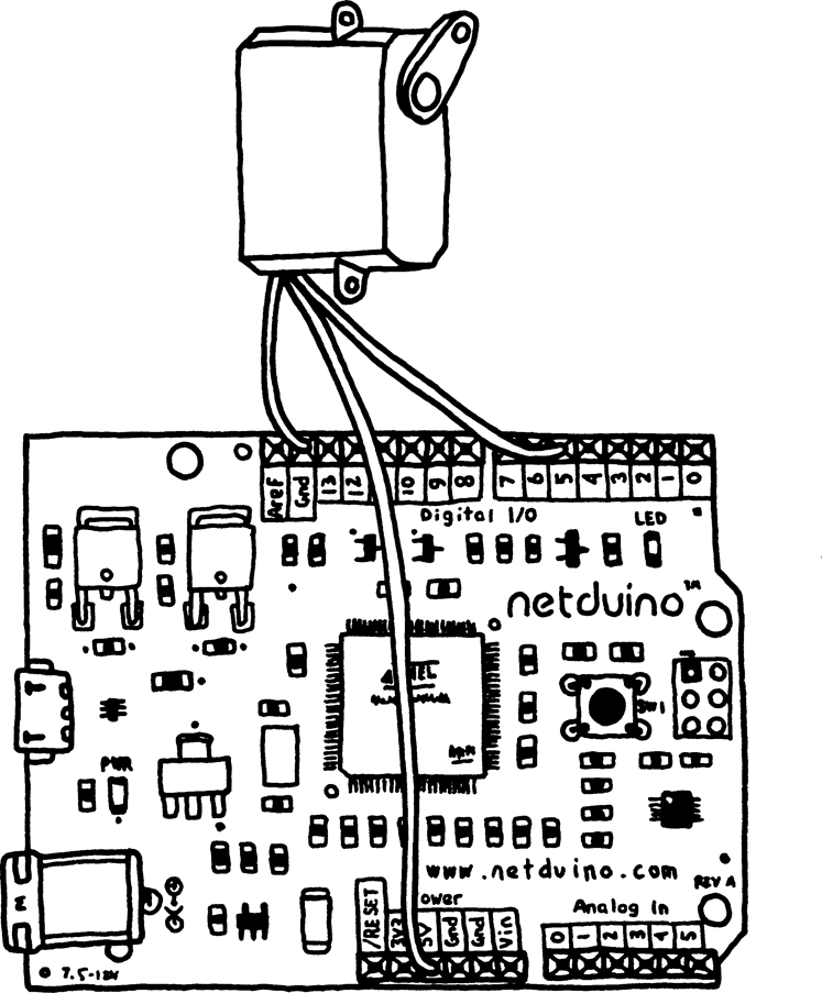 Connecting the servo