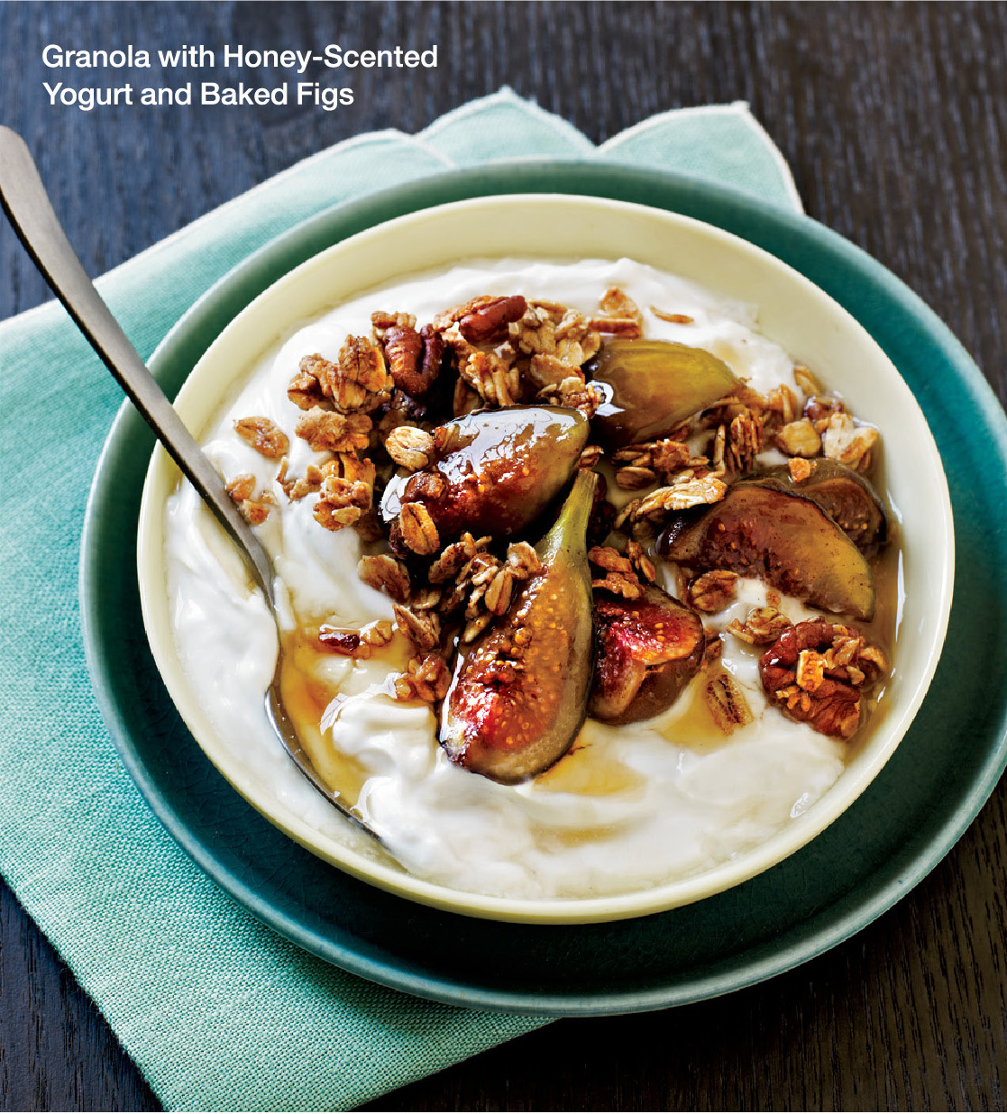 Granola-with-Honey-Scented-Yogurt-and-Baked-Figs