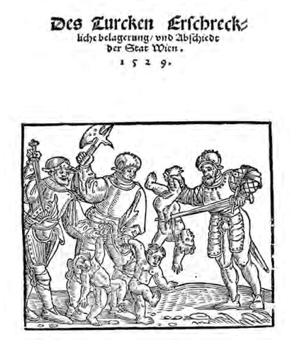 Figure 2.2: Des Turcken Erschreckliche belagerung und Abschiedt der Stat Wien (Wittenberg, 1529), title page. Courtesy of Herzog August Bibliothek, Wolfenbüttel, H: T 454.4° Helmst. (2).