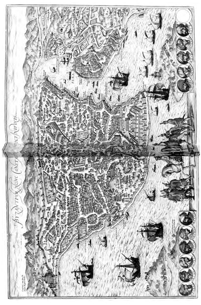 Figure 6.10: 'The City of Constantinople', in Georg Braun and Franz Hogenberg, Civitates orbis terrarum (Cologne: Braun and Hogenberg, 1572–1615), vol. 2, fol. 53. Courtesy of Herzog August Bibliothek, Wolfenbüttel, H: T 29.2° Helmst.