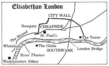 Map of Elizabethan London