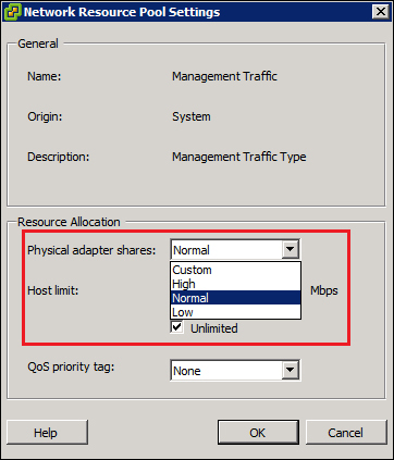 Improving network performance using network I/O control