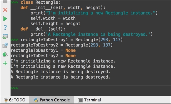 Customizing destructors in Python