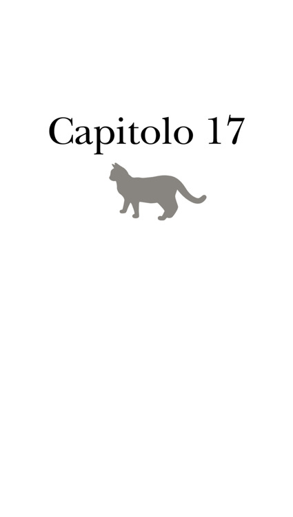 Occhiello per il capitolo 17, con la silhouette di un gatto