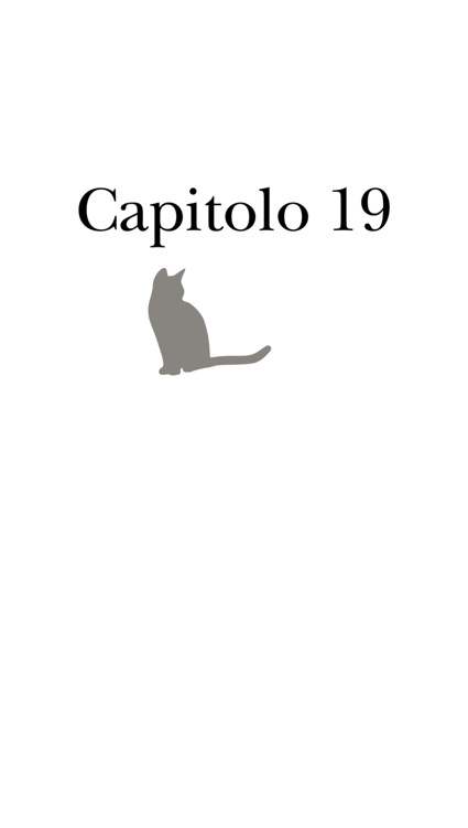 Occhiello per il capitolo 19, con la silhouette di un gatto