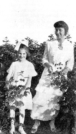 Mrs. Stager's grandchildren among the roses of one year's growth.