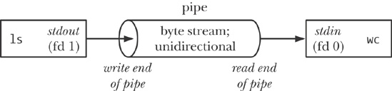 Using a pipe to connect two processes