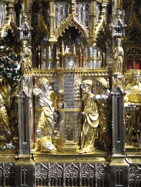 Cathedral, Museum: Teramo Danieli, Reliquary of Saint John the Baptist, 1438—45 (detail)