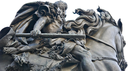 Francesco Mochi, equestrian statue of Ranuccio I Farnese, bronze, 1630