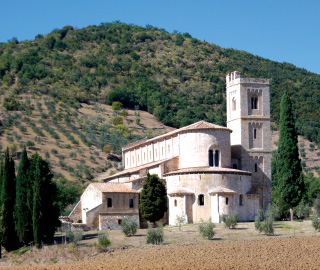 Sant’Antimo from the east.