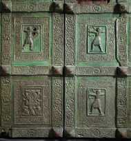 Cathedral: Barisano da Trani, bronze doors (detail), after 1180.