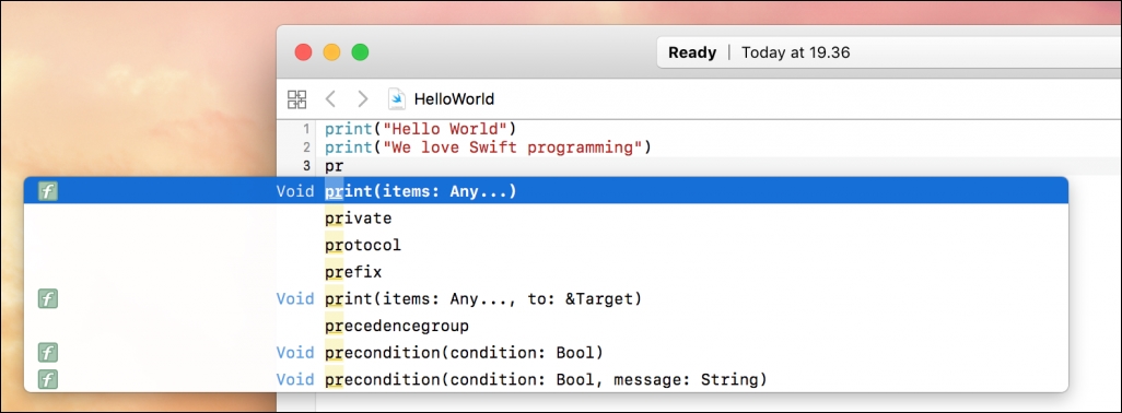 Xcode and autocompletion