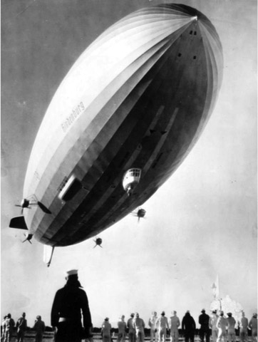  The Hindenburg first arrived in America in 1936 at Lakehurst, New Jersey. WIKIMEDIA COMMONS