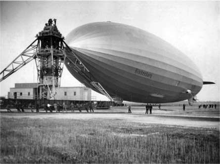  It took careful team-work to tug the big ship around the landing field. WIKIMEDIA COMMONS