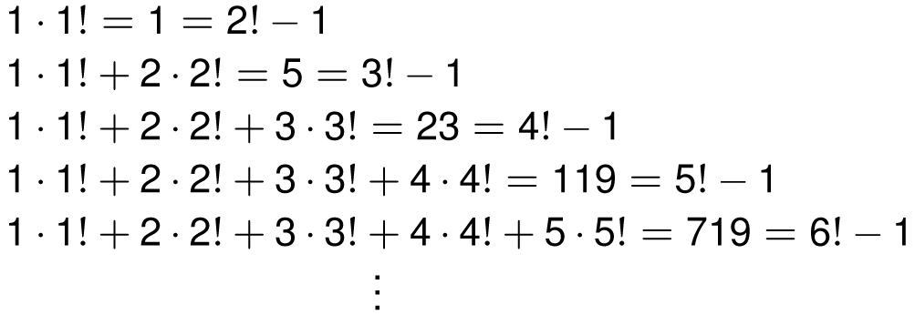 A factorial number pattern...