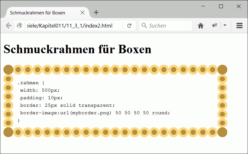 Ein Schmuckrahmen mit »border-image«