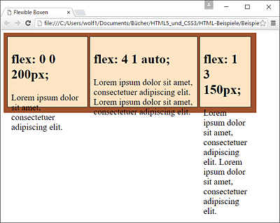 Flexible Boxen mit fester Höhe (»/Beispiele/Kapitel012/12_4_3/index.html«)