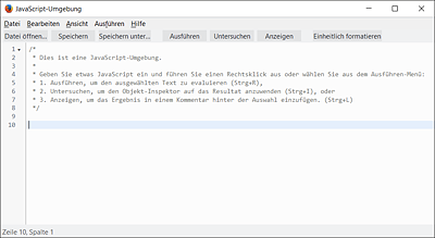 Die Entwicklungsumgebung von Mozilla Firefox zum Schreiben von JavaScripts
