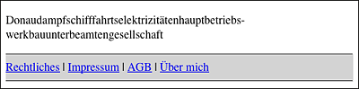 Mit der benannten Entität »&shy;« wird ebenfalls ein langes Wort an der mit »&shy;« vorgeschlagenen Stelle umbrochen, aber im Gegensatz zu <wbr> wird zusätzlich noch ein Trennzeichen hinzugefügt.