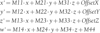 Three-Dimensional Homogeneous Coordinates