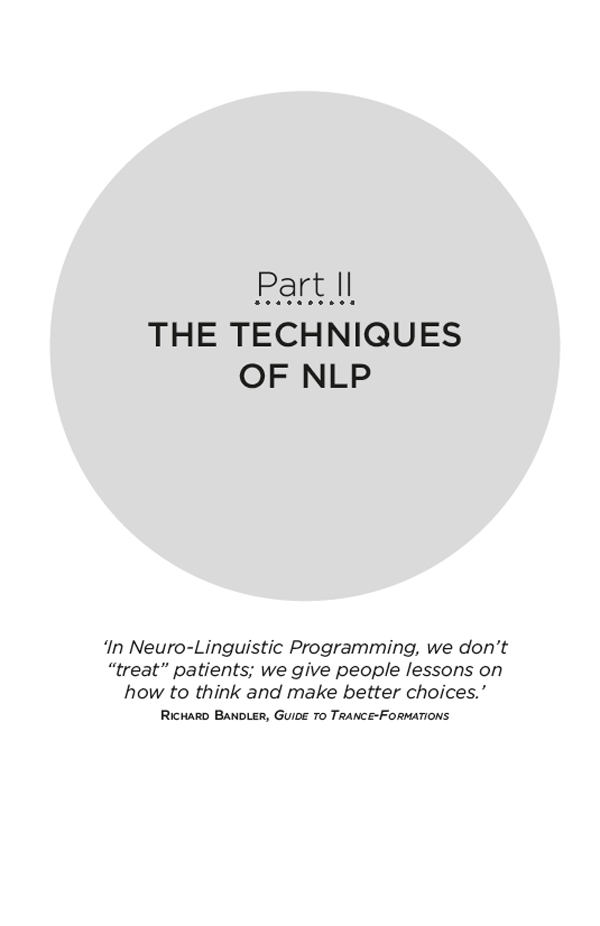 Part II: The Techniques of NLP