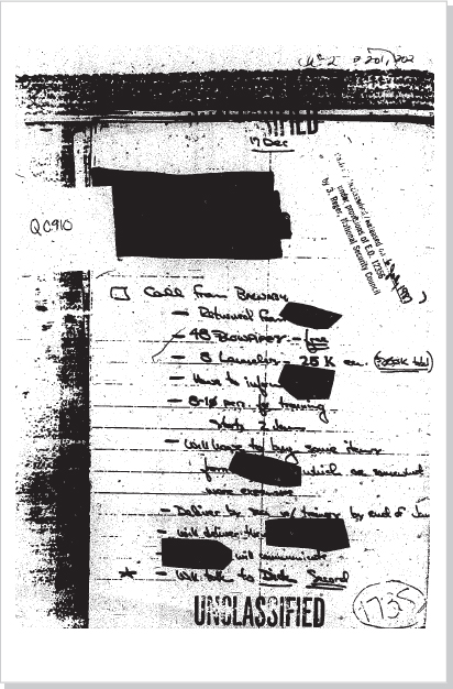 DOCUMENT 6. NSC, Oliver North’s Notes [Chilean Missiles for the Nicaraguan Contras], December 17, 1984.