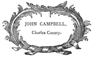 image of book-plate not available: JOHNCAMPBELL, Charles County.