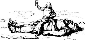 [Illustration: Jack slaketh his Thirst at the end of his Labours]