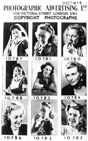 5.4 Advertising stock sheet W1910783 from the Photographic Advertising Agency, London, 1940s