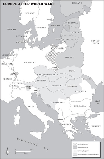 The territorial changes between 1919 and 1923 created volatile political conditions in central and Eastern Europe.