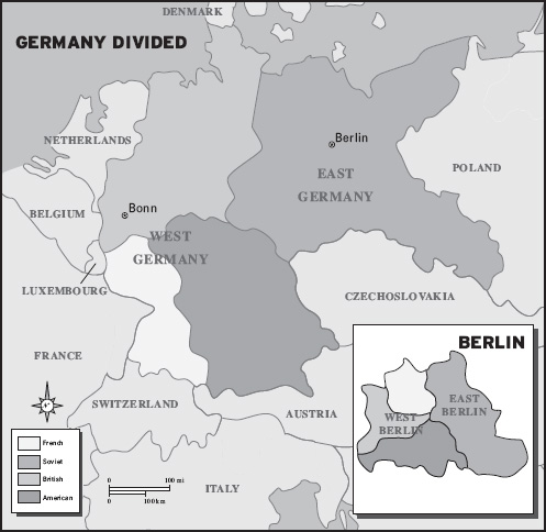 The two German states between 1949 and 1990.