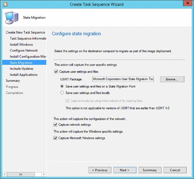 Screenshot of a dialog box shows State Migration page displaying configuration of state migration.