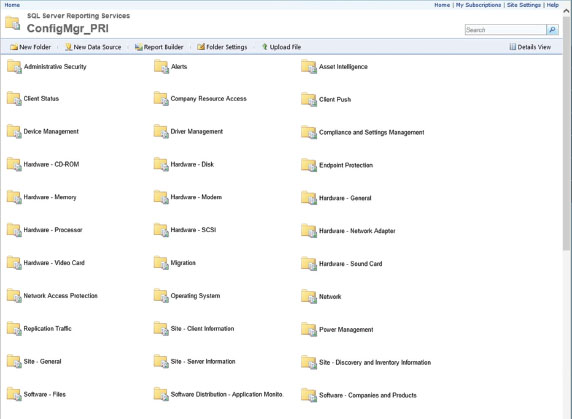 Figure of a window shows home page of SQL Server reporting Services in Configuration Manager.