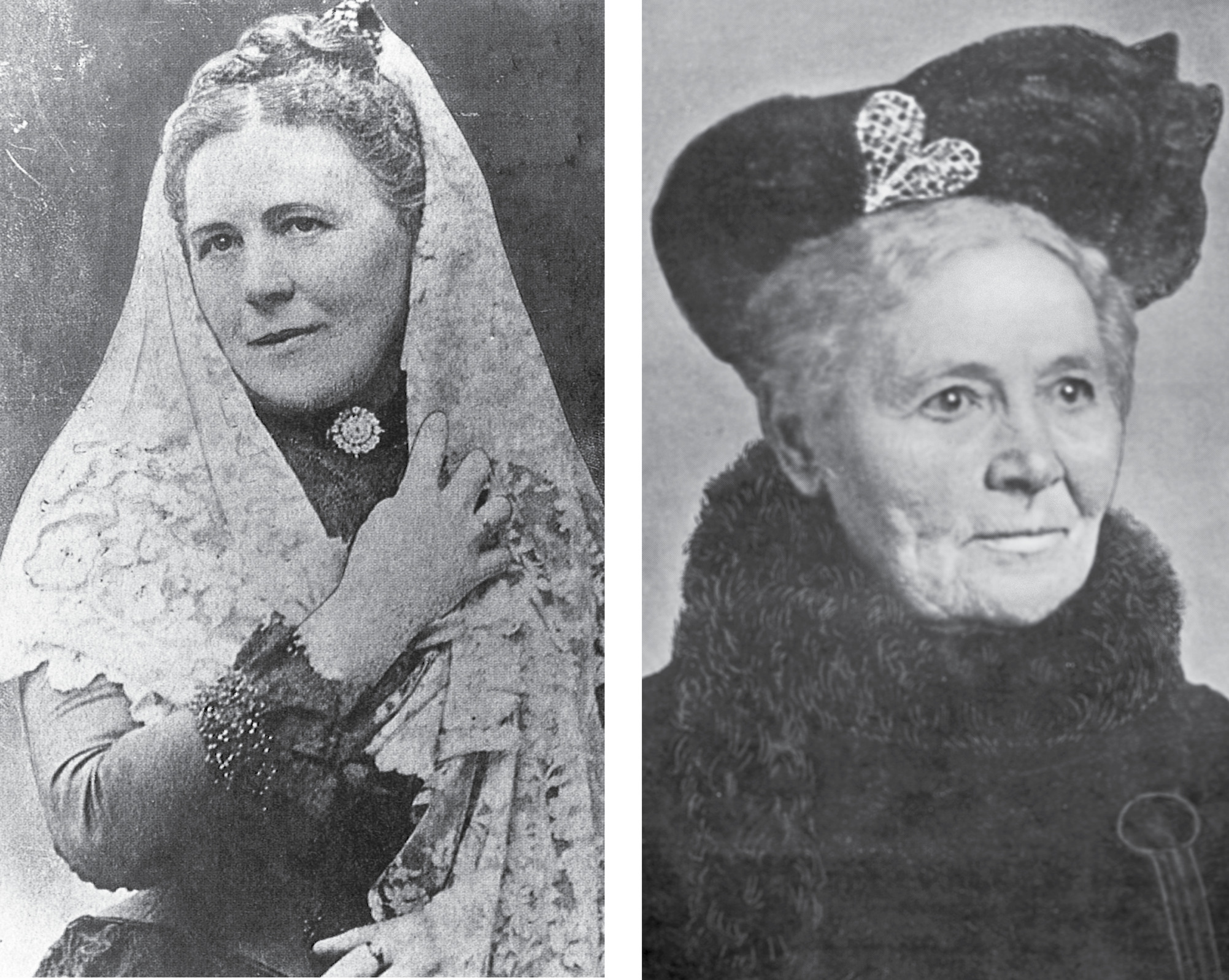 Marion Gilchrist, in younger days and in old age