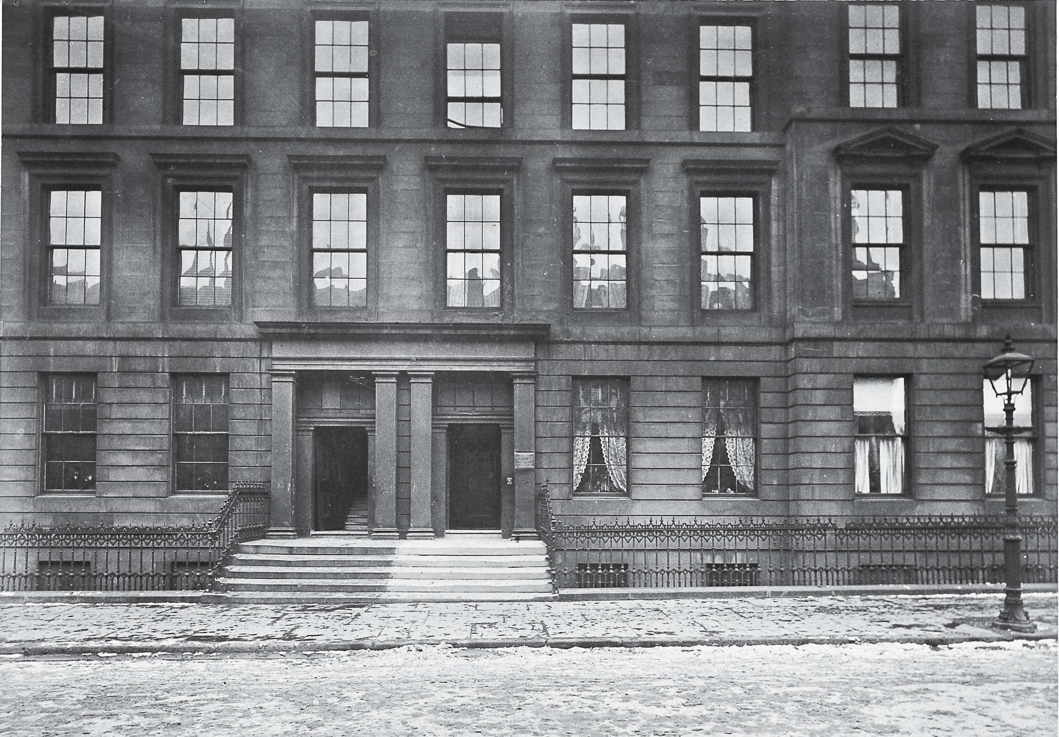 West Princes Street. Miss Gilchrist’s door is at left, the Adamses’ at right.