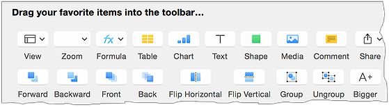 **Figure 2:** These are just a few of the more than 40 items you can choose from when customizing the toolbar.