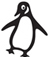 Penguin walking logo