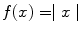 
$f(x)=\mid x \mid$
