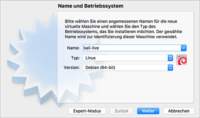 Virtuelle Maschine für Kali Linux in VirtualBox einrichten   