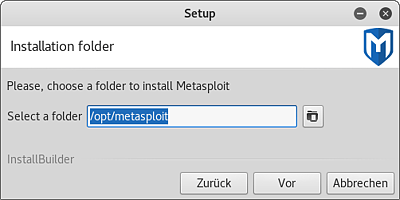 Das Metasploit-Installationsprogramm    