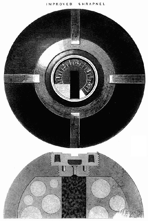 IMPROVED SHRAPNEL: SECTION OF 12 PDR. SHRAPNEL