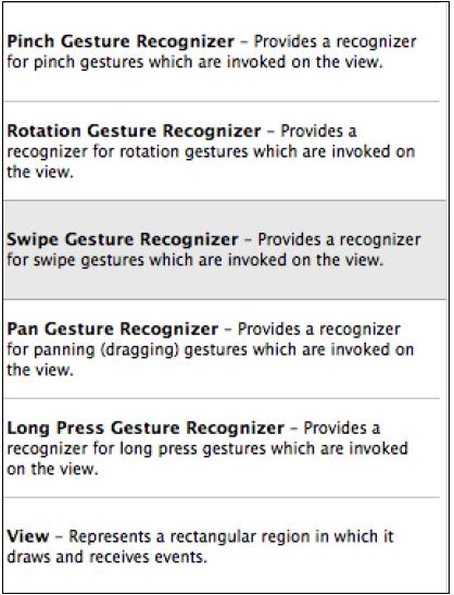 Using gestures in iOS apps