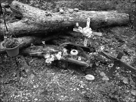 A commemoration at what has come to be known as “Skylar’s Site,” an informal memorial that formed at the place where she was murdered.