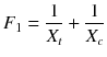 
$$ {F}_1=\frac{1}{X_t}+\frac{1}{X_c}\vspace*{-18pt} $$
