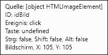 Informationen zu Maus-Ereignis, Klick auf Bild