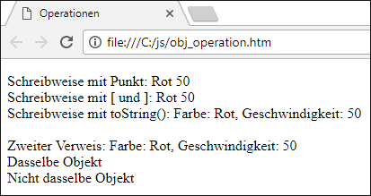 Zugriff mit »[« und »]«, zweiter Verweis, zweites Objekt