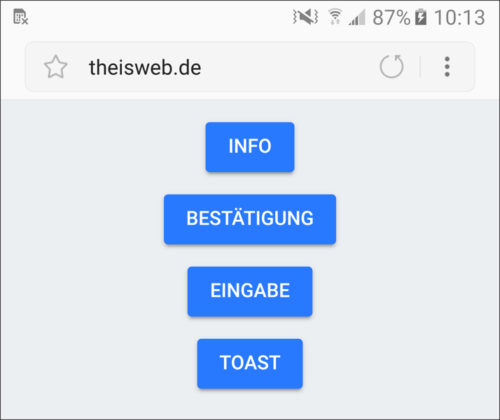 Anwendung zum Aufruf der vier Standarddialoge