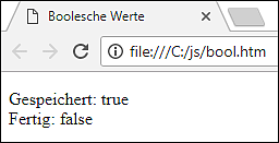 Ausgabe von Wahrheitswerten