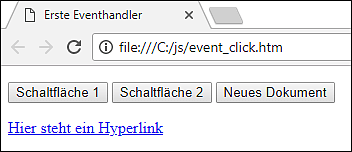 Ereignisse bei Schaltfläche, Hyperlink und Dokument