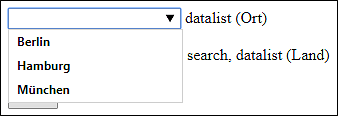 Hilfestellung durch »datalist«-Container